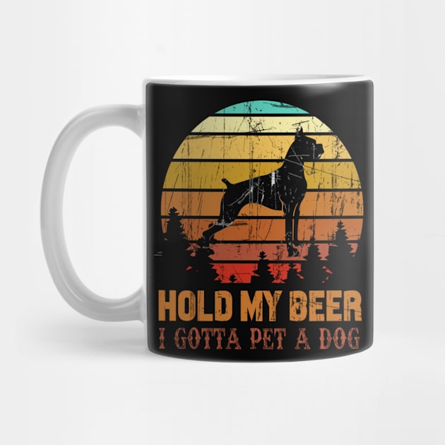 Holding My Beer I Gotta Pet This Boxer by Walkowiakvandersteen